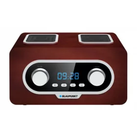   Hordozható FM rádió PLL SD/USB/AUX csatlakozóval, akkumulátorral és órával