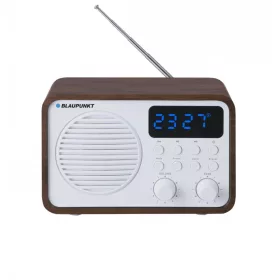   Hordozható FM rádió PLL Bluetooth SD/USB/AUX/Óra/Ébresztő akkumulátorral