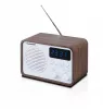 Hordozható FM rádió PLL Bluetooth SD/USB/AUX/Óra/Ébresztő akkumulátorral