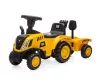 Cat traktor utánfutóval, sárga felülős