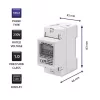 Egyfázisú elektronikus fogyasztásmérő | DIN sínre szerelhető fogyasztásmérő | 230 V | LCD | 2p