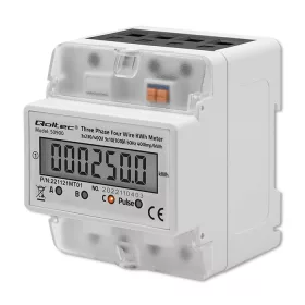   Háromfázisú elektronikus fogyasztásmérő | DIN sínre szerelhető fogyasztásmérő | 400 V | LCD | 4p