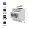 Háromfázisú elektronikus fogyasztásmérő | DIN sínre szerelhető fogyasztásmérő | 400 V | LCD | 4p