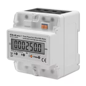   Háromfázisú elektronikus fogyasztásmérő | DIN sínre szerelhető fogyasztásmérő | 400 V | LCD | 4p