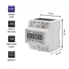 Háromfázisú elektronikus fogyasztásmérő | DIN sínre szerelhető fogyasztásmérő | 400 V | LCD | 4p