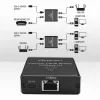 Elosztó mini kapcsoló 1x2 portos RJ45 | 1000mbps | USB-C | alumínium