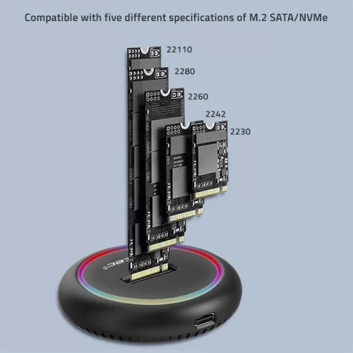 SSD dokkolóállomás m.2 | nvme | sata | usb-c | 2 tb