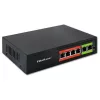 Hálózati switch gyors ethernet poe | 4x rj45 | 2x rj45 uplink | 65w | 10/100mb/s