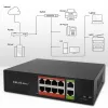 Gyors Ethernet PoE hálózati kapcsoló | 8x RJ45 | 2x RJ45 Uplink | 120W | 10/100Mbps