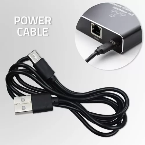 Elosztó ethernet elosztó mini kapcsoló 1x4 rj45 | 1000mb/s | usb-c | alumínium