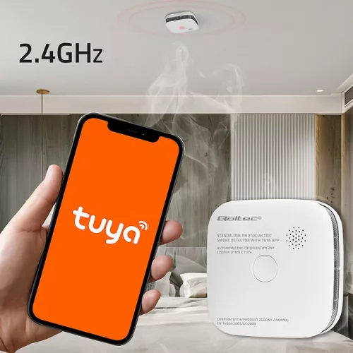 Füstérzékelő elemmel | Tuya | Wi-Fi | 85dB riasztó | LED