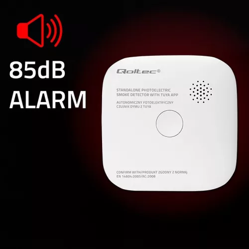 Füstérzékelő elemmel | Tuya | Wi-Fi | 85dB riasztó | LED