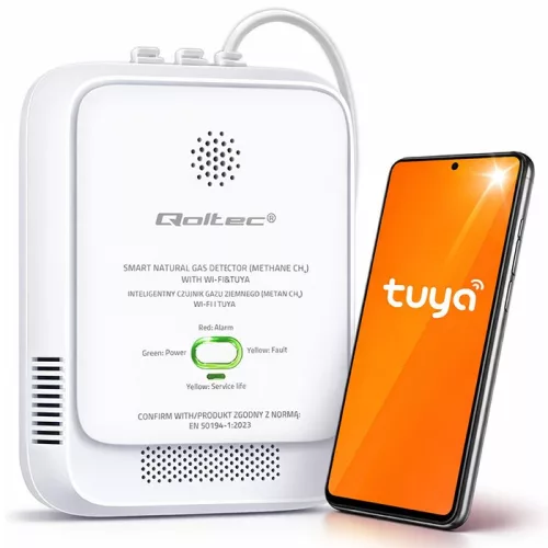 Földgázszivárgás érzékelő | ch4 detektor | ng | tuya | wi-fi | 85db riasztó | vezetett