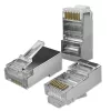 RJ45 moduláris csatlakozódugó | cat6 | ftp | aranyozott érintkezők | 100 darab