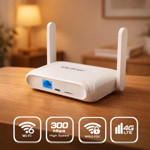Otthoni és utazó router 4g lte wifi 6 | AX300 | 2.4ghz | dupla antenna | USB-C | micro SIM