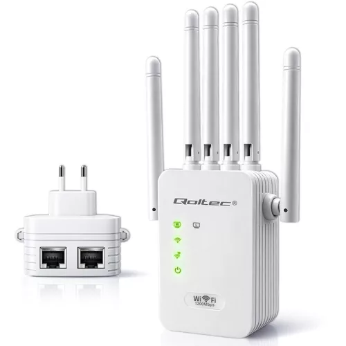 Wi-Fi jelerősítő 5 | jelerősítő | hozzáférési pont | ac1200 mb/s | 6 antenna | 2xrj45 | 128mb