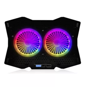 Laptop hűtőpad CF18 RGB csendes ventilátor fekete