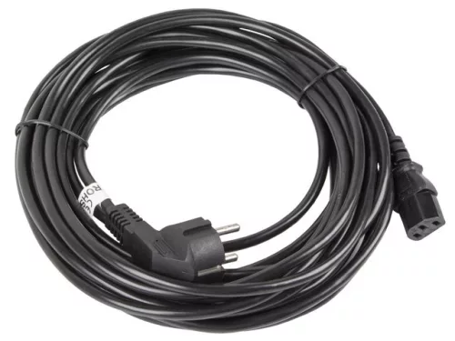 Tápkábel CEE 7/7 - IEC 320 C13 VDE 10m fekete