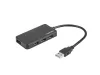 4 portos, fekete USB 3.0 hub, éjjellátó funkcióval