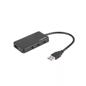 4 portos, fekete USB 3.0 hub, éjjellátó funkcióval