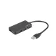 4 portos, fekete USB 3.0 hub, éjjellátó funkcióval