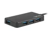 4 portos, fekete USB 3.0 hub, éjjellátó funkcióval