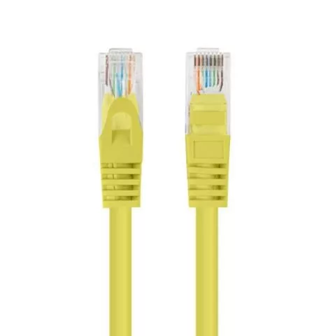 Patchcord Cat.5e UTP 3m sárga Fluke Passed Lanberg 10 db-os csomag