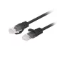 Patchcord Cat.6 UTP 1,5m fekete Fluke Passed Lanberg 10 db-os csomag