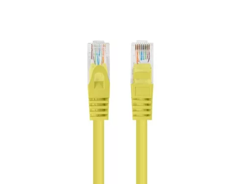 Patchcord Cat.6 UTP 3m sárga Fluke Passed Lanberg 10 db-os csomag