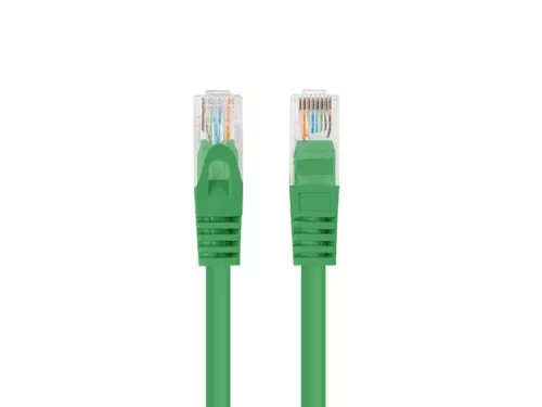 Patchcord Cat.6 UTP 3m zöld Fluke Passed Lanberg 10 db-os csomag