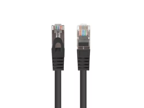 Patchcord Cat.6 FTP 1m fekete Fluke Passed Lanberg 10 db-os csomag