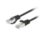 Patchcord Cat.6 FTP 1,5m 10 db-os csomag Fluke szabványnak megfelelő, fekete