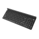 Felimare us bluetooth + 2.4ghz vékony billentyűzet, telefon/tablet tartó, fekete