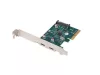 PCI express x1 hálózati kártya -> 2x USB-C 3.2 generációs 2x1 LED alacsony profilú