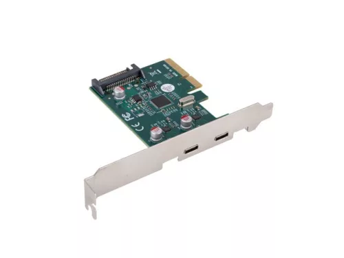 PCI express x1 hálózati kártya -> 2x USB-C 3.2 generációs 2x1 LED alacsony profilú