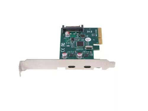 PCI express x1 hálózati kártya -> 2x USB-C 3.2 generációs 2x1 LED alacsony profilú