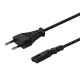 Tápkábel nyolcas alakú, 2 tűs, 1,2 m, többcsomagos, 10 db-os cl-97