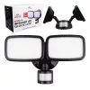 LED fali lámpa, PIR érzékelővel, MCE524B 20W, 1500lm, IP65. Semleges fehér 4000K, fekete