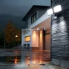 LED fali lámpa, PIR érzékelővel, MCE524B 20W, 1500lm, IP65. Semleges fehér 4000K, fekete