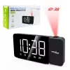 Digitális LED órás rádió GB172 FM rádió, ébresztő, 12/24 órás, USB 5V DC tápegység, CR2032