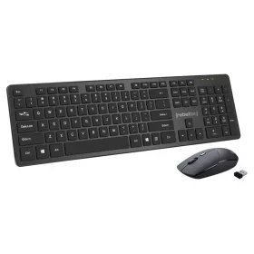   Vezeték nélküli billentyűzet + egér szett Maxim 2,4 GHz, 10 m hatótávolság, nano USB vevőegység, 104 QWERTY billentyű
