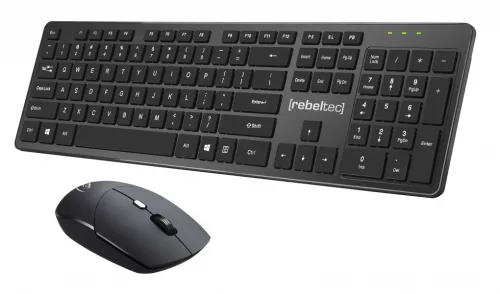 Vezeték nélküli billentyűzet + egér szett Maxim 2,4 GHz, 10 m hatótávolság, nano USB vevőegység, 104 QWERTY billentyű