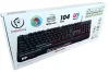 Shark teljes méretű RGB gamer billentyűzet beépített csuklótámasz vízálló kialakítással