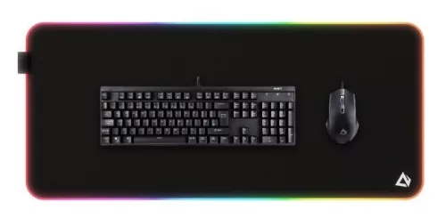 Km-p7 rgb xxl gamer egér- és billentyűzetpad | 900x400x4mm | vízálló | gumírozott alj | g-aim vezérlőközpont alkalmazás