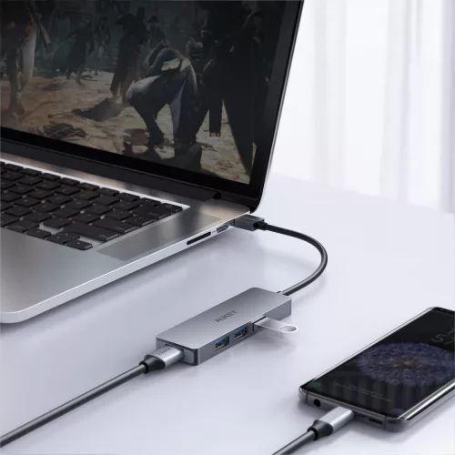CB-H36 alumínium USB-A hub | ultravékony | 4 az 1-ben | 4xUSB 3.0 | 5Gbps