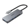 USB-C HUB CB-C63 alumínium | ultravékony | 4 az 1-ben | 3xUSB 3.1 | 1xMicroSD és SD kártyahely