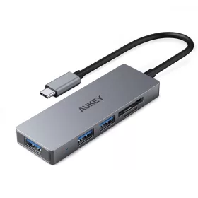   USB-C HUB CB-C63 alumínium | ultravékony | 4 az 1-ben | 3xUSB 3.1 | 1xMicroSD és SD kártyahely