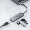 USB-C HUB CB-C63 alumínium | ultravékony | 4 az 1-ben | 3xUSB 3.1 | 1xMicroSD és SD kártyahely
