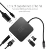 USB-C HUB GC 6 az 1-ben 3xUSB 3.0, HDMI, RJ45 (Ethernet), USB-C PD