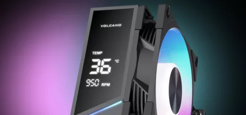 Léghűtés Volcano 0c t102 lcd argb 120 fekete